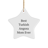 Turkish Angora Cat Mom Gifts from Family - Star Ornament for Christmas Unique Gifts - Image 1
